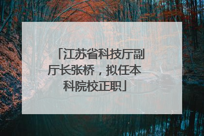 江苏省科技厅副厅长张桥，拟任本科院校正职