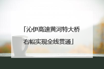 沁伊高速黄河特大桥右幅实现全线贯通