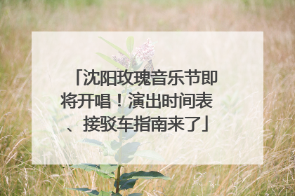 沈阳玫瑰音乐节即将开唱！演出时间表、接驳车指南来了