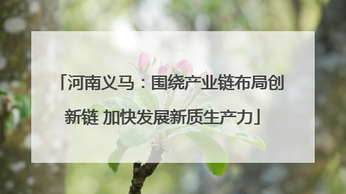 河南义马：围绕产业链布局创新链 加快发展新质生产力