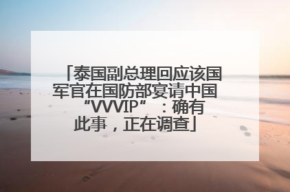 泰国副总理回应该国军官在国防部宴请中国“VVVIP”：确有此事，正在调查