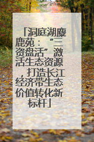 洞庭湖麋鹿苑：“三资盘活”激活生态资源，打造长江经济带生态价值转化新标杆