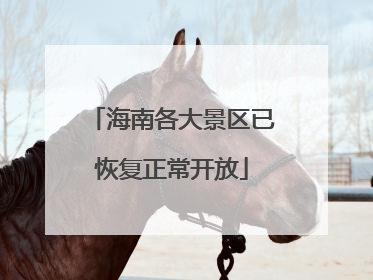 海南各大景区已恢复正常开放