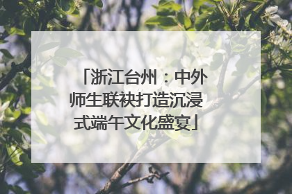 浙江台州：中外师生联袂打造沉浸式端午文化盛宴