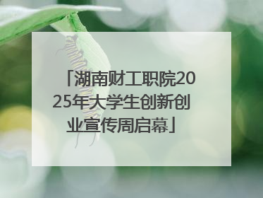 湖南财工职院2025年大学生创新创业宣传周启幕