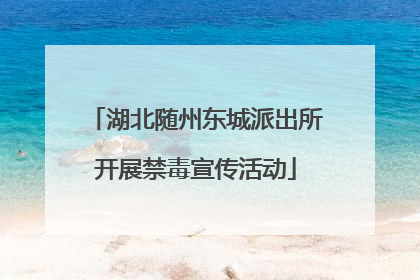 湖北随州东城派出所开展禁毒宣传活动