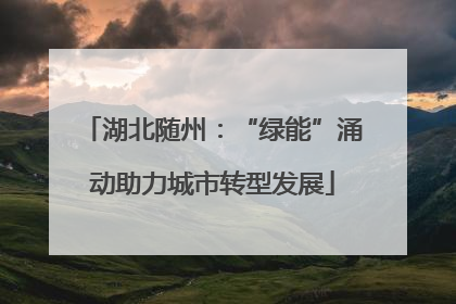 湖北随州：“绿能”涌动助力城市转型发展