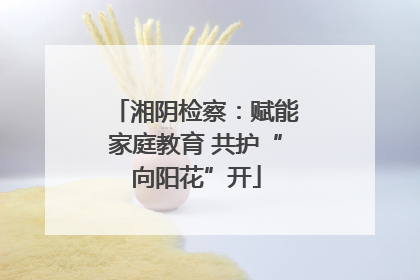 湘阴检察：赋能家庭教育 共护“向阳花”开