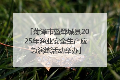 菏泽市暨郓城县2025年渔业安全生产应急演练活动举办