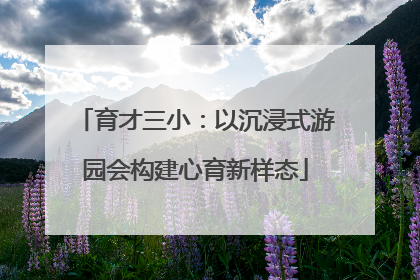 育才三小：以沉浸式游园会构建心育新样态