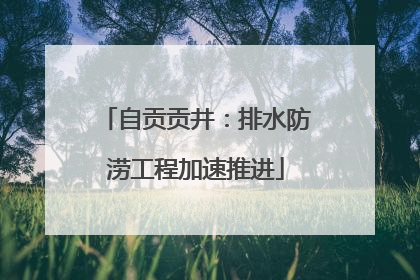 自贡贡井：排水防涝工程加速推进