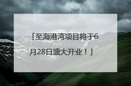至海港湾项目将于6月28日盛大开业！