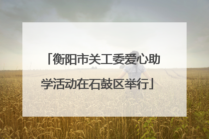 衡阳市关工委爱心助学活动在石鼓区举行
