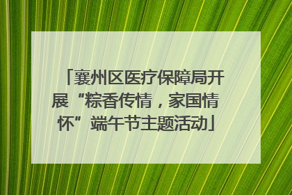 襄州区医疗保障局开展“粽香传情，家国情怀”端午节主题活动