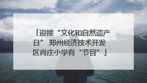 迎接“文化和自然遗产日” 郑州经济技术开发区肖庄小学有“节目”