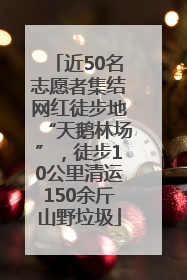 近50名志愿者集结网红徒步地“天鹅林场”，徒步10公里清运150余斤山野垃圾