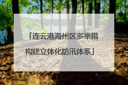 连云港海州区多举措构建立体化防汛体系