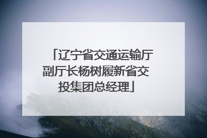 辽宁省交通运输厅副厅长杨树履新省交投集团总经理