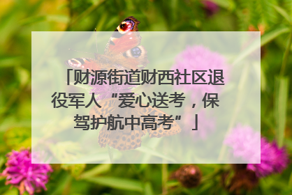 财源街道财西社区退役军人“爱心送考，保驾护航中高考”