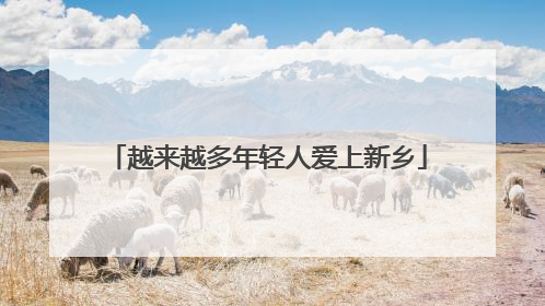 越来越多年轻人爱上新乡
