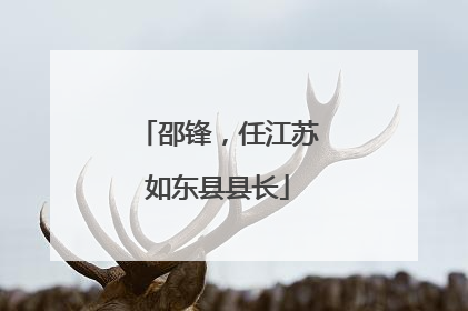 邵锋，任江苏如东县县长