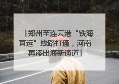 郑州至连云港“铁海直运”线路打通，河南再添出海新通道