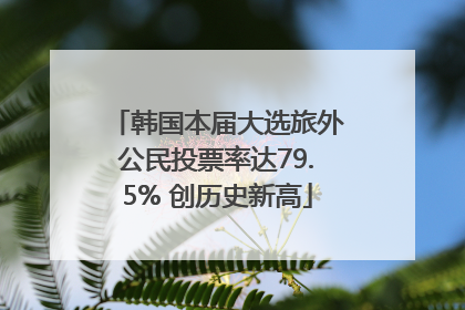 韩国本届大选旅外公民投票率达79.5% 创历史新高