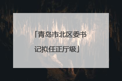 青岛市北区委书记拟任正厅级