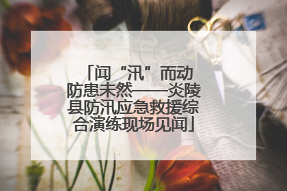 闻“汛”而动 防患未然——炎陵县防汛应急救援综合演练现场见闻
