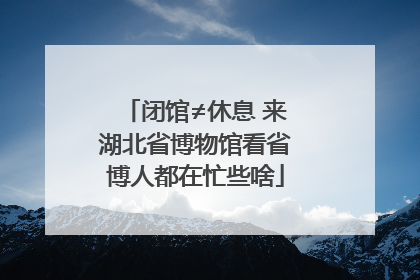 闭馆≠休息 来湖北省博物馆看省博人都在忙些啥