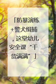 防暴演练+警犬缉捕，这堂幼儿安全课“干货满满”