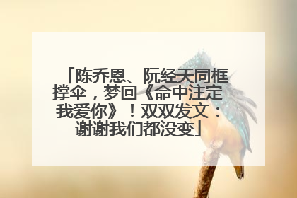 陈乔恩、阮经天同框撑伞，梦回《命中注定我爱你》！双双发文：谢谢我们都没变