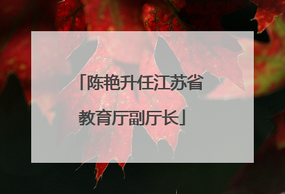 陈艳升任江苏省教育厅副厅长