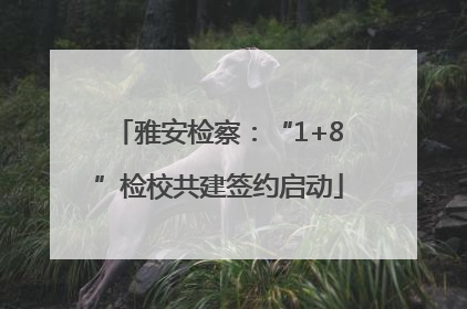 雅安检察：“1+8”检校共建签约启动
