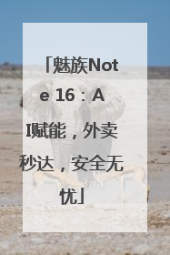 魅族Note 16：AI赋能，外卖秒达，安全无忧