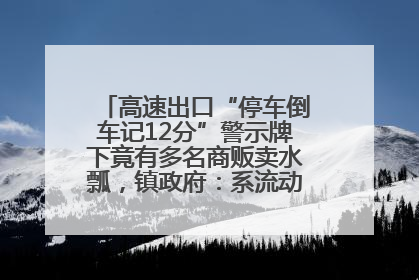 高速出口“停车倒车记12分”警示牌下竟有多名商贩卖水瓢，镇政府：系流动摊位，已多次劝离