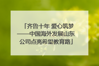 齐鲁十年 爱心筑梦——中国海外发展山东公司点亮希望教育路