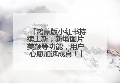 鸿蒙版小红书持续上新，新增图片美颜等功能，用户心愿加速成真！