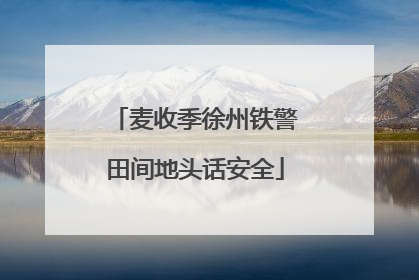 麦收季徐州铁警田间地头话安全
