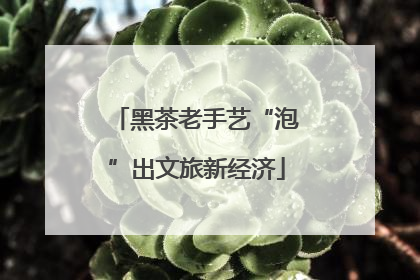 黑茶老手艺“泡”出文旅新经济