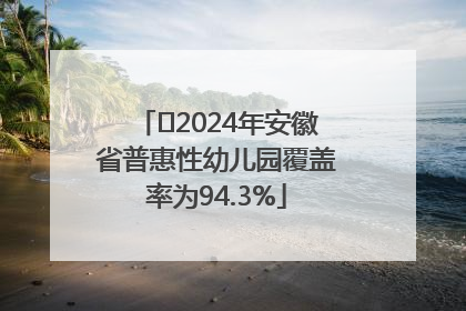 ﻿2024年安徽省普惠性幼儿园覆盖率为94.3%