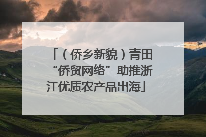 （侨乡新貌）青田“侨贸网络”助推浙江优质农产品出海