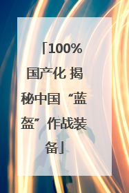 100%国产化 揭秘中国“蓝盔”作战装备