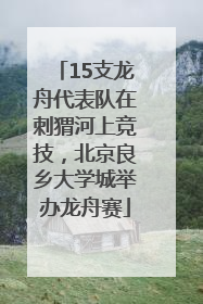 15支龙舟代表队在刺猬河上竞技，北京良乡大学城举办龙舟赛