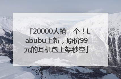 20000人抢一个！Labubu上新，原价99元的耳机包上架秒空