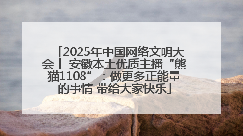 2025年中国网络文明大会丨 安徽本土优质主播“熊猫1108”：做更多正能量的事情 带给大家快乐