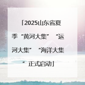 2025山东省夏季“黄河大集”“运河大集”“海洋大集”正式启动
