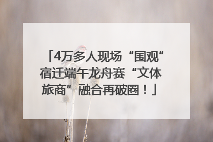 4万多人现场“围观” 宿迁端午龙舟赛“文体旅商”融合再破圈！