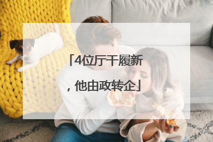 4位厅干履新，他由政转企