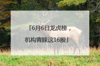 6月6日龙虎榜，机构青睐这16股